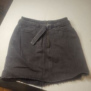 Hollister Black Denim High Rise Mini Skirt Size 5
